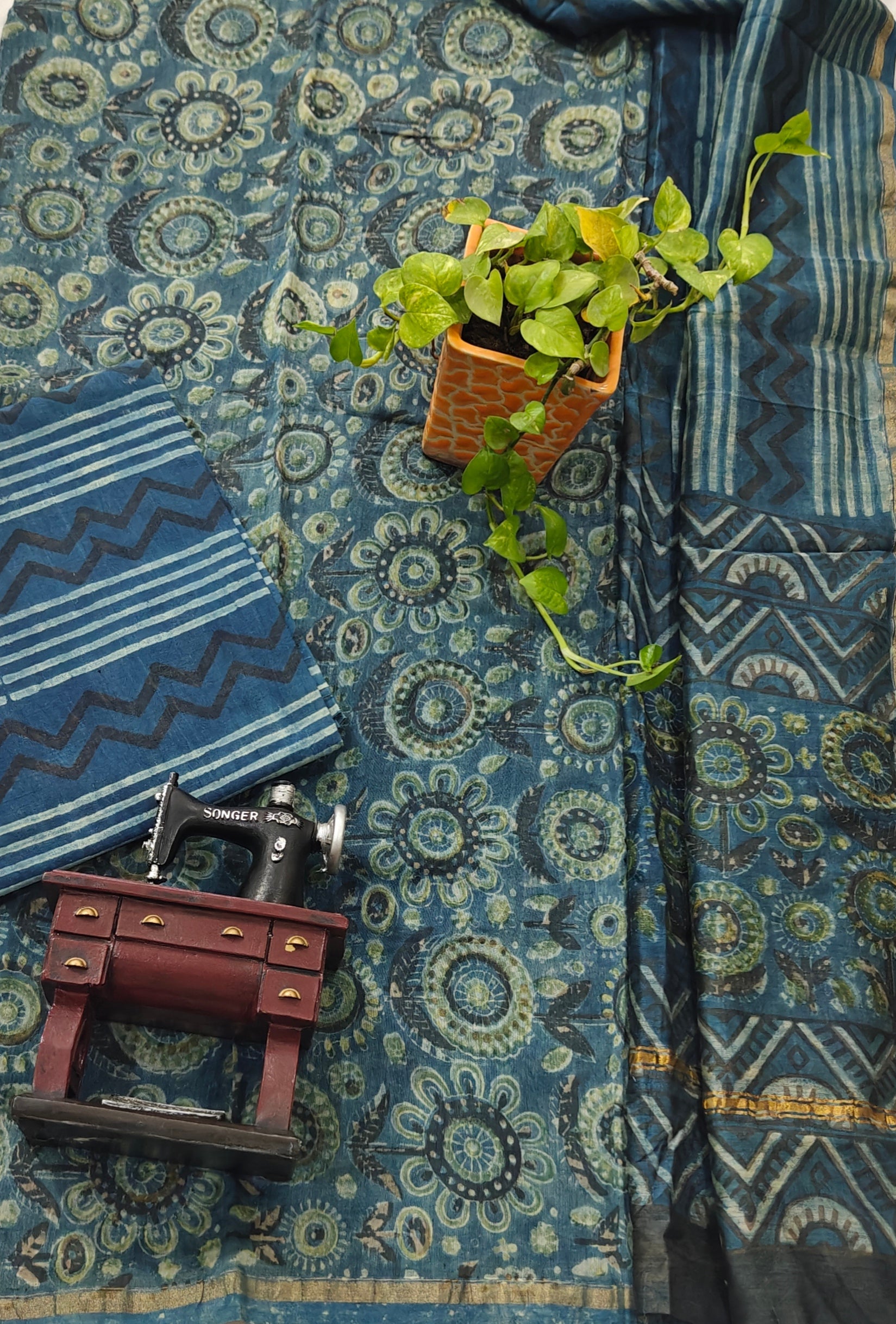 Chanderi silk suit