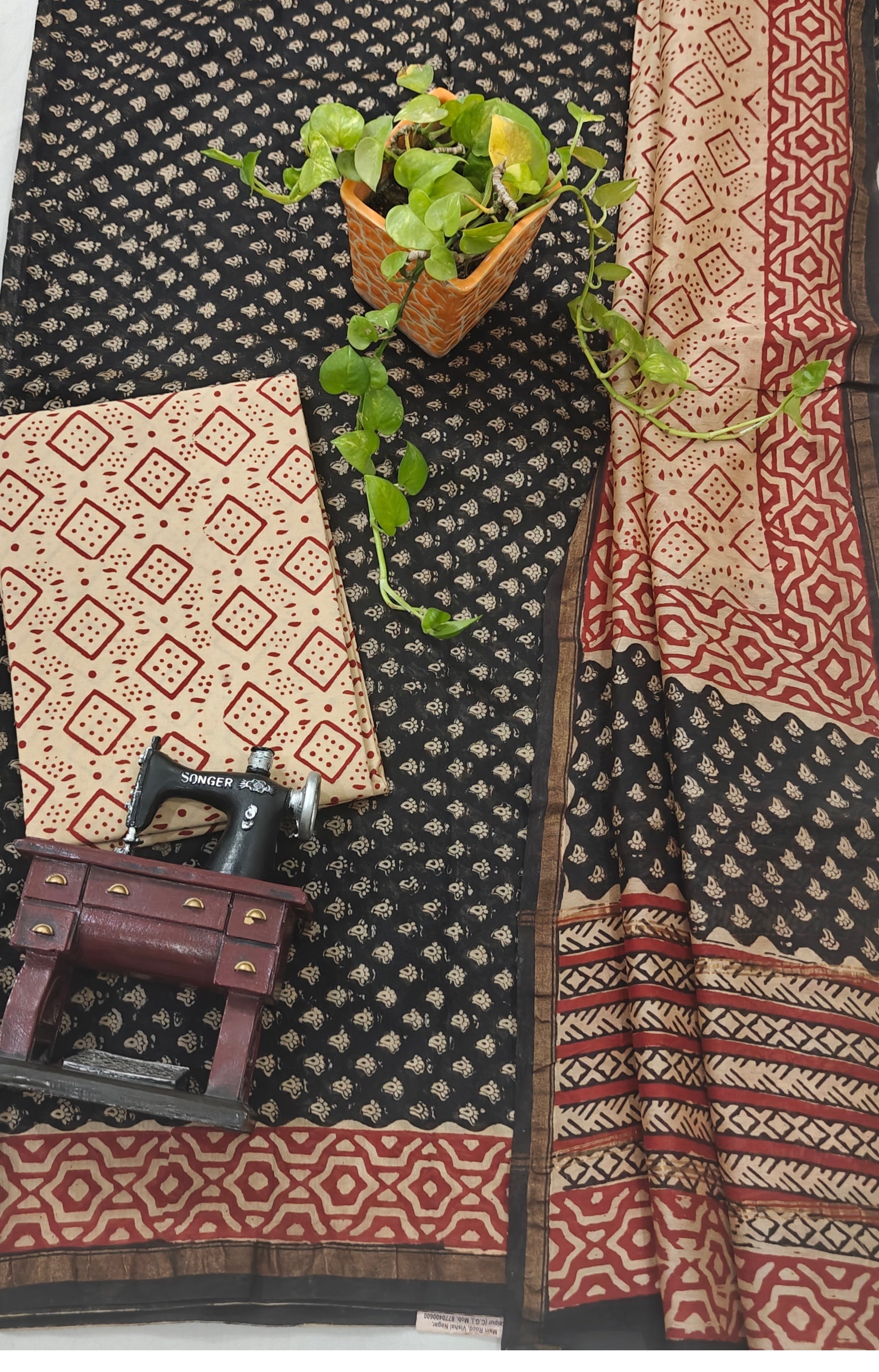 Chanderi silk suit