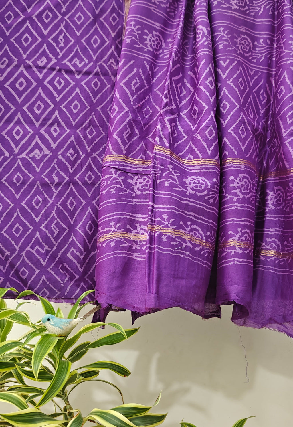 Chanderi silk suit