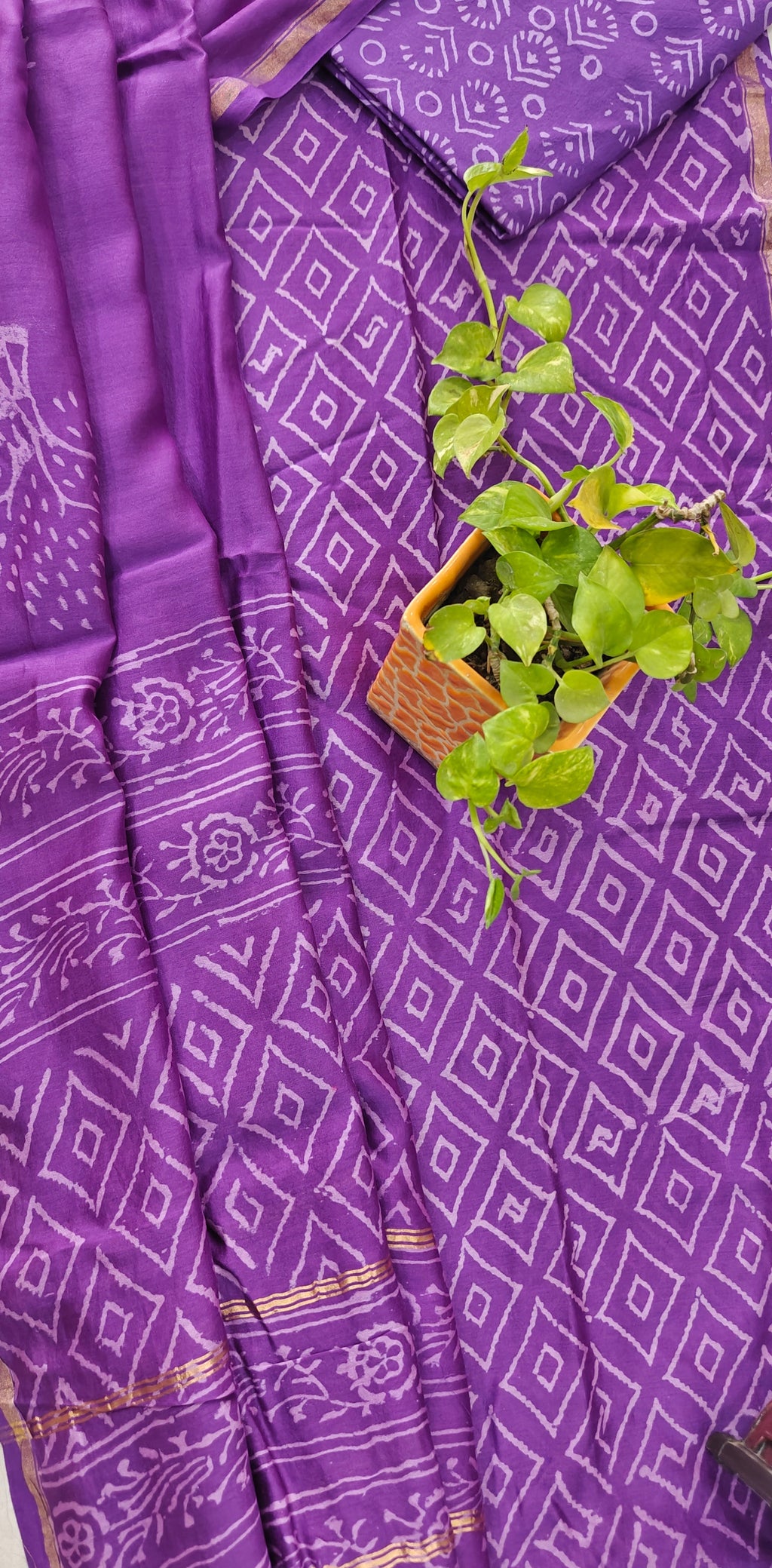 Chanderi silk suit