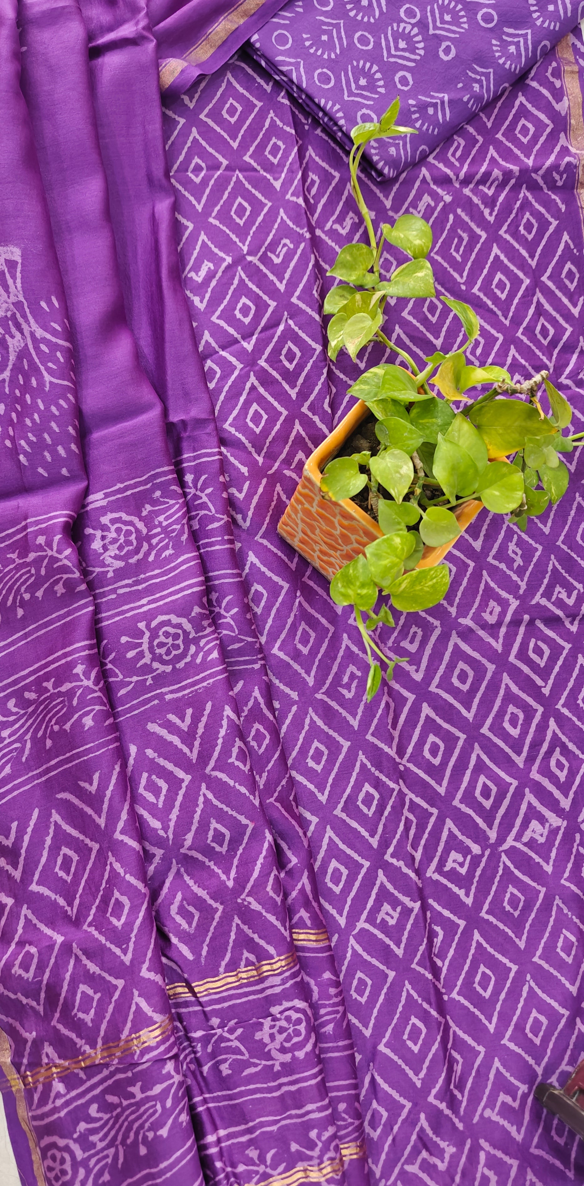 Chanderi silk suit