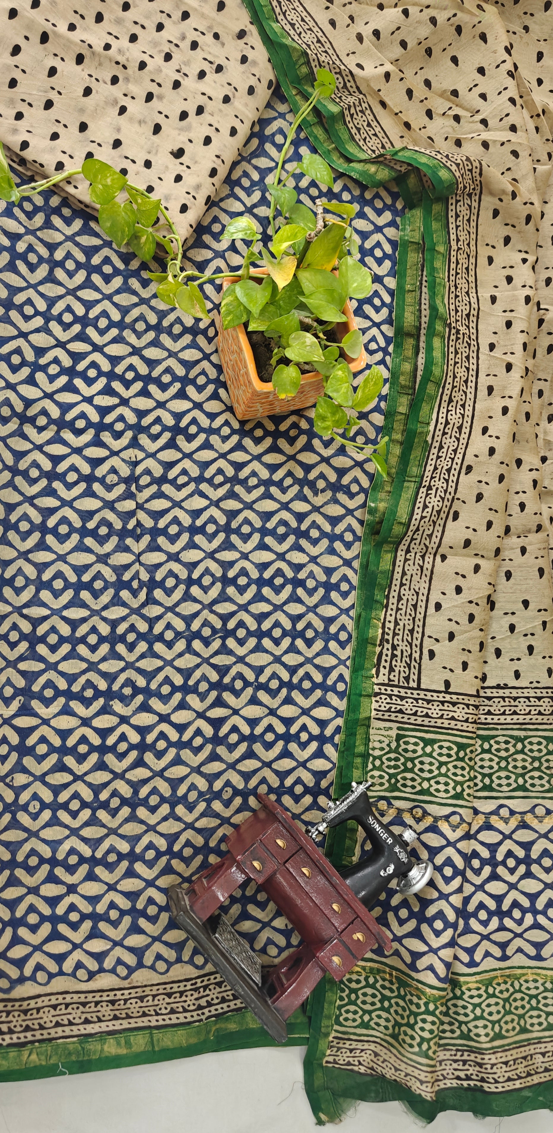 Chanderi silk suit