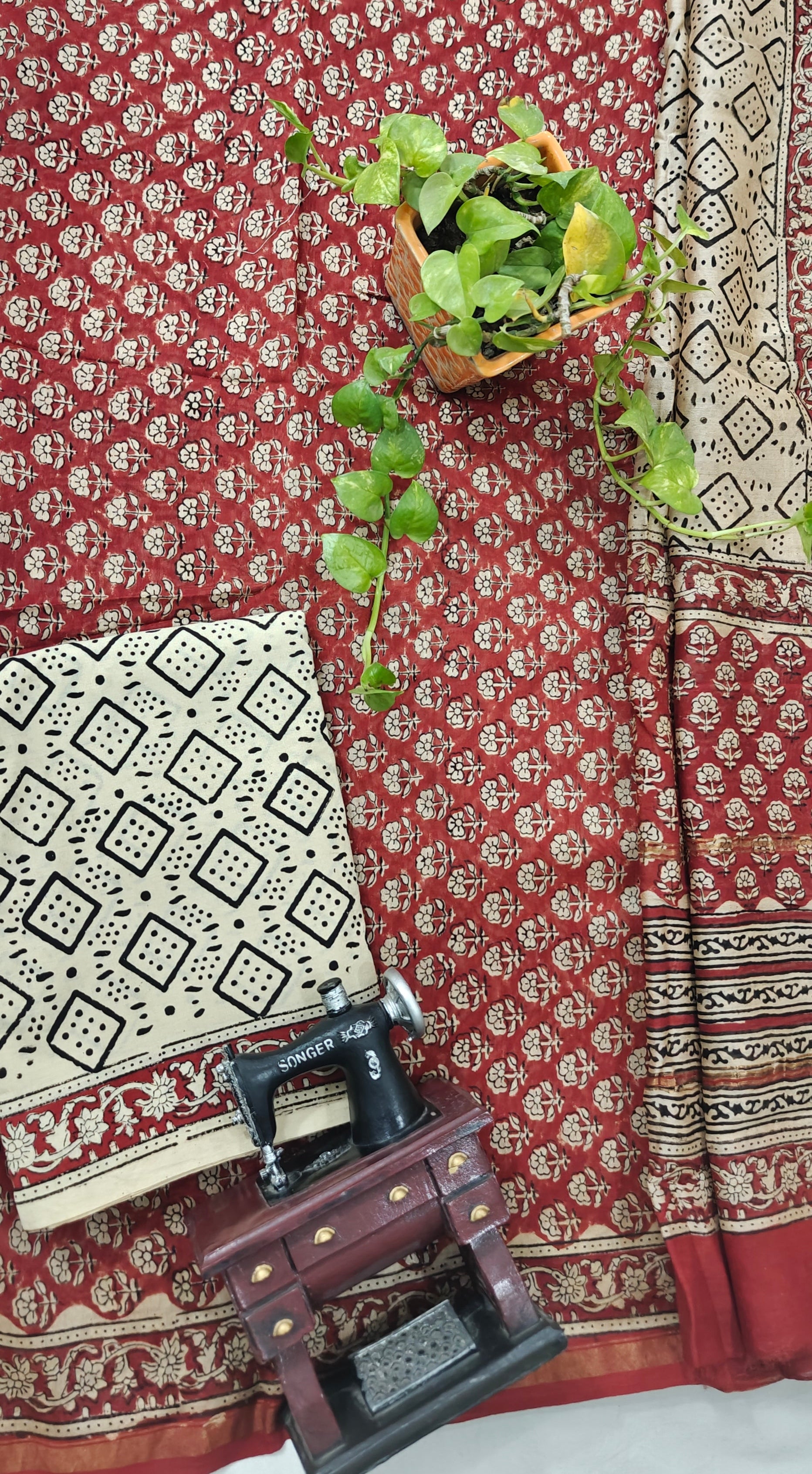 Chanderi silk suit