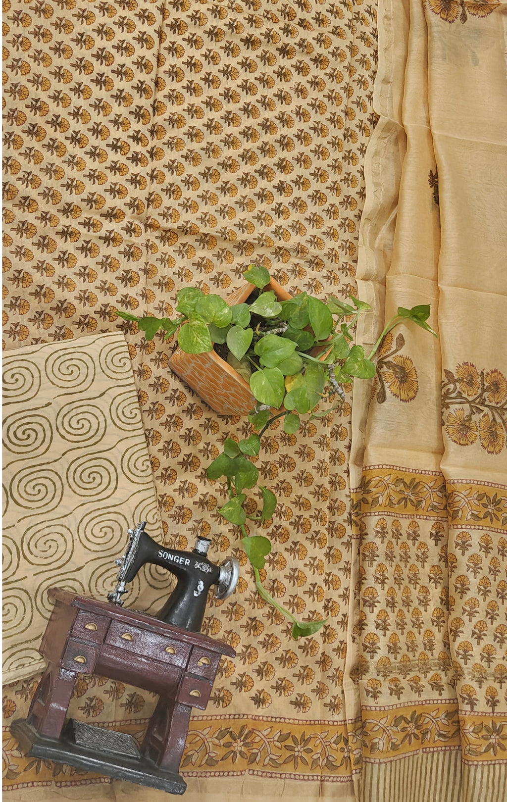 Chanderi silk suit