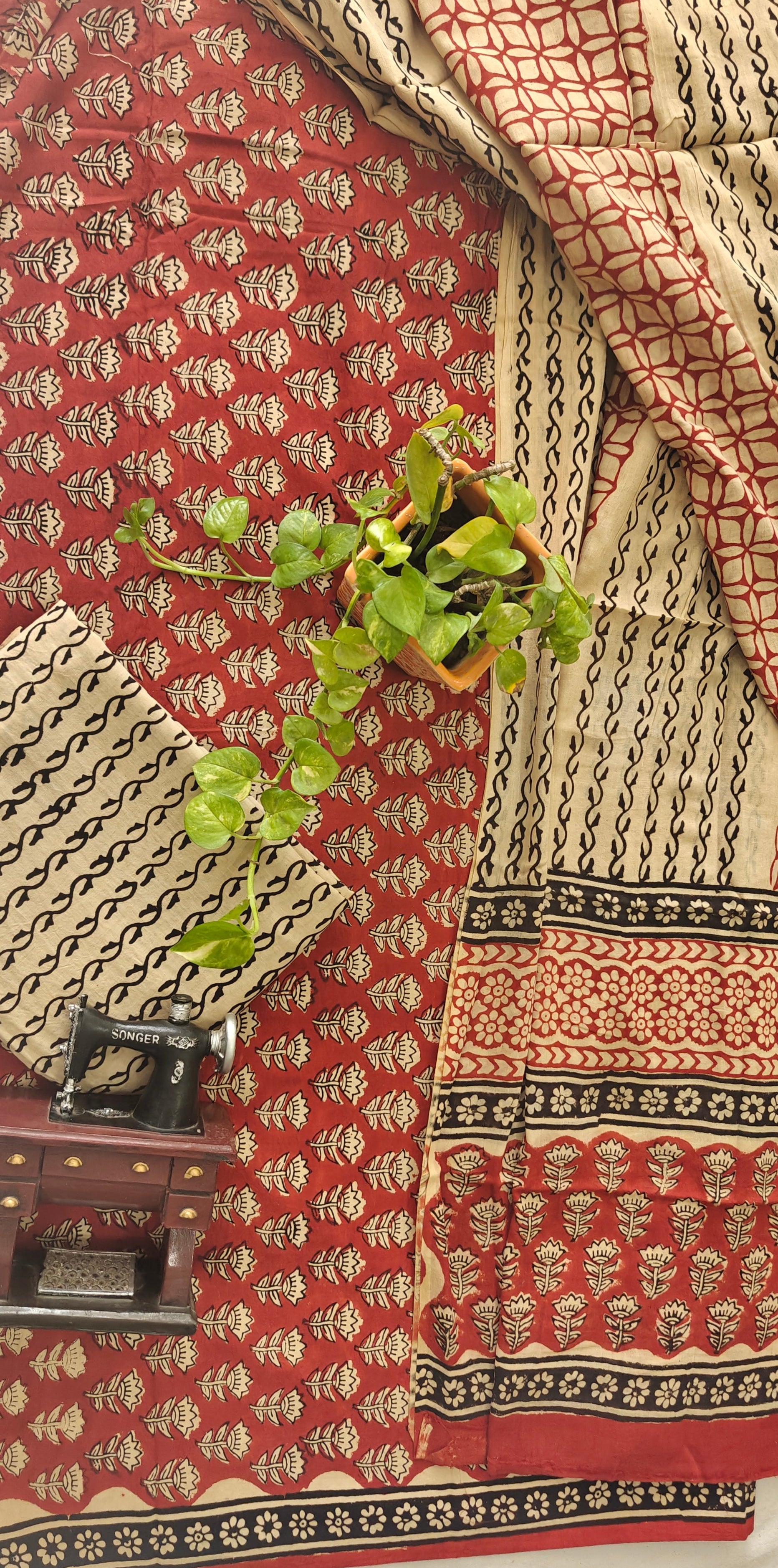 Bagru cotton suit