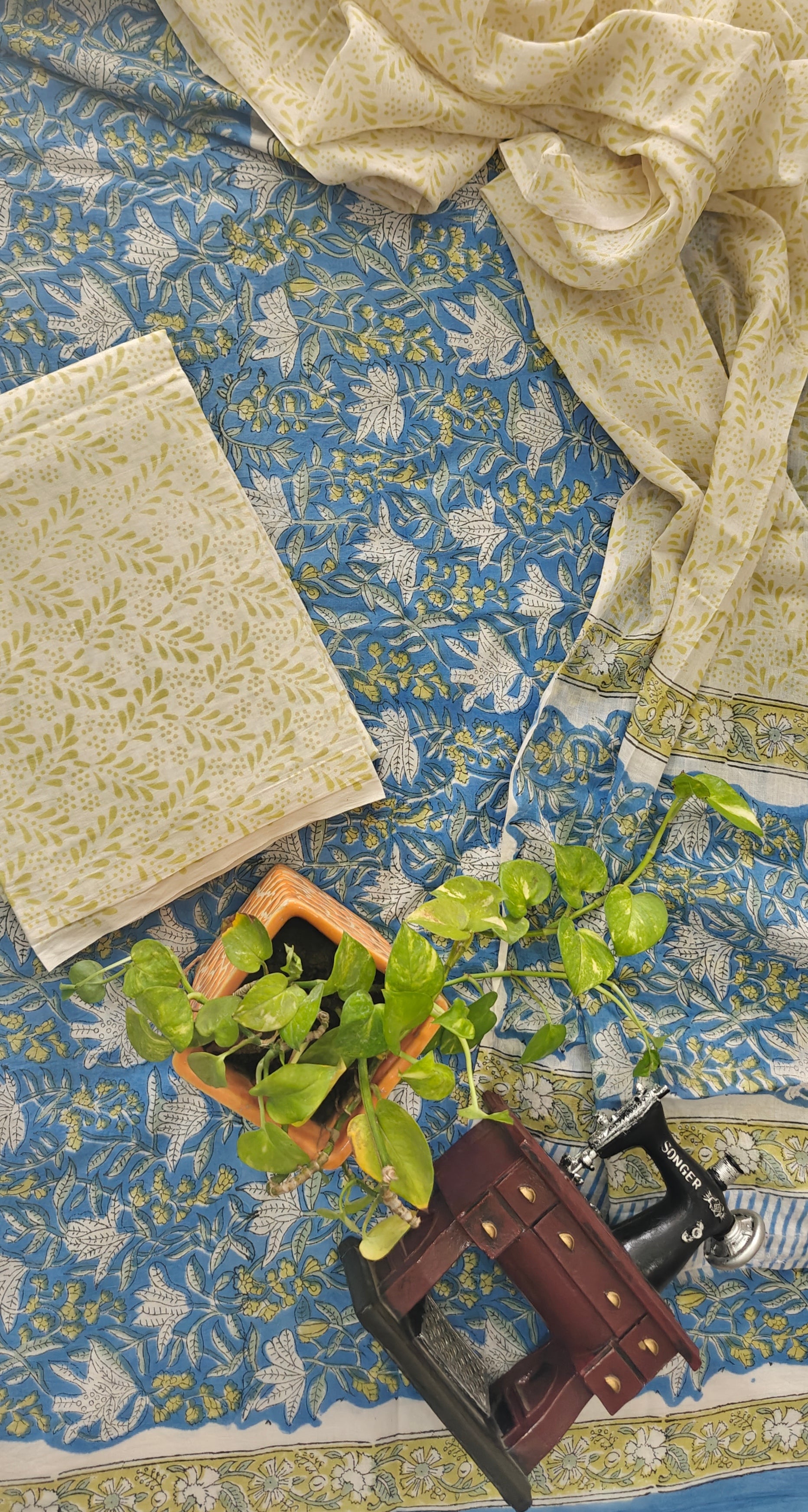 Bagru cotton suit