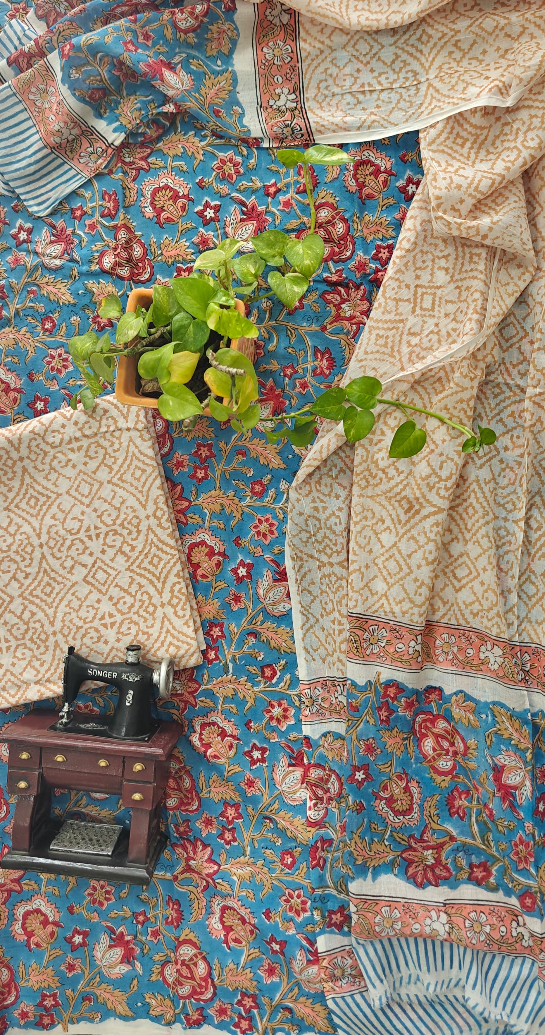 Bagru cotton suit