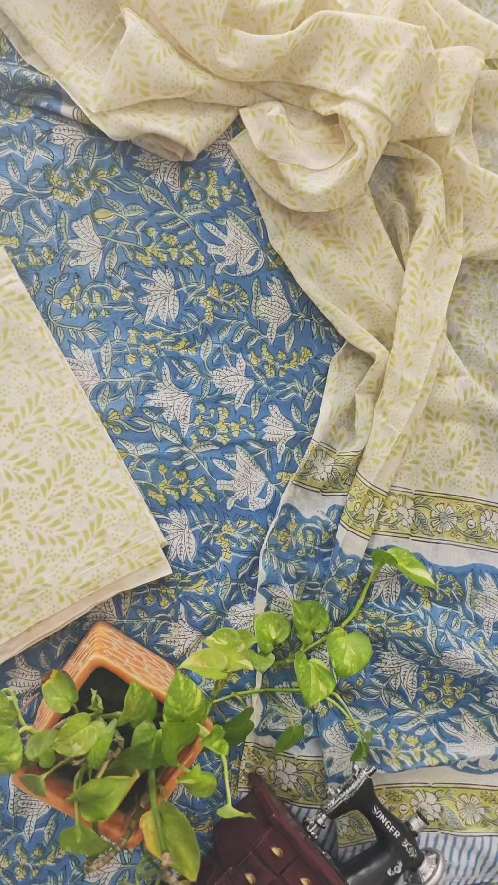 Bagru cotton suit