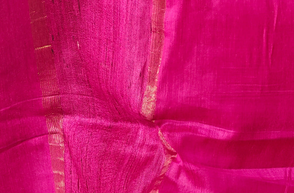 Ranipink handwoven silk saree