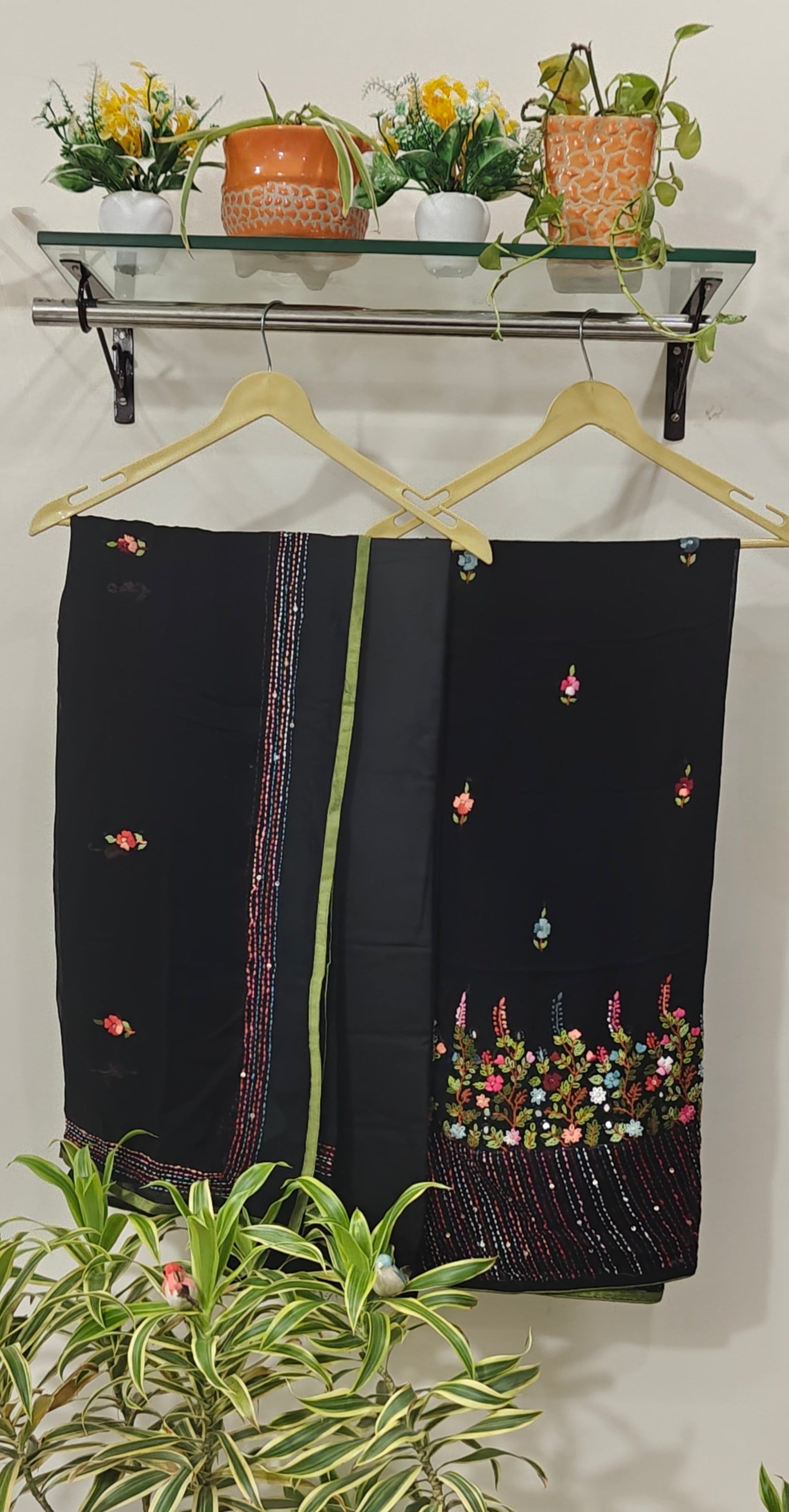 Black light weight georgette suit